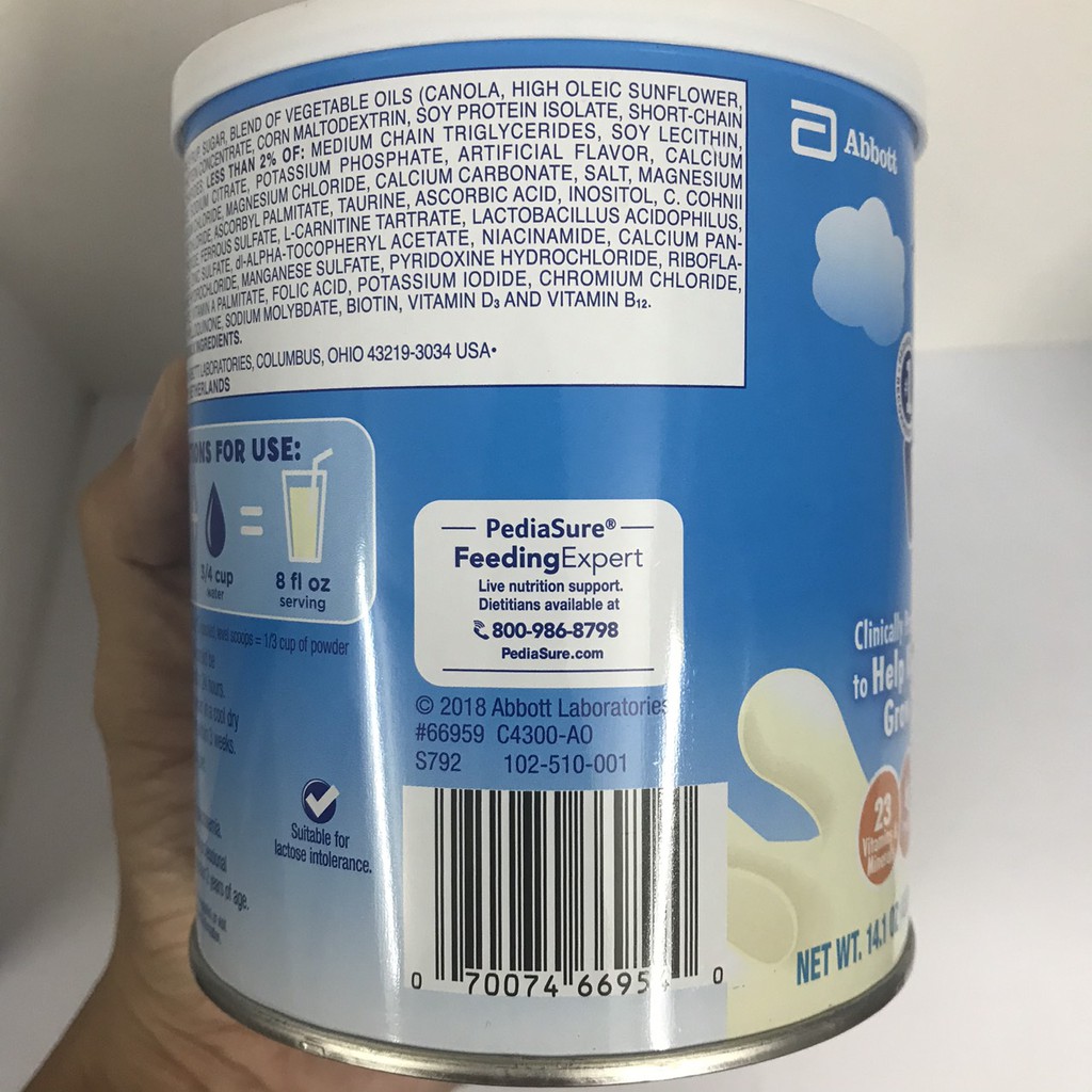 [ Date 2022 ] Sữa PEDIASURE GROW & GAIN MỸ 400g