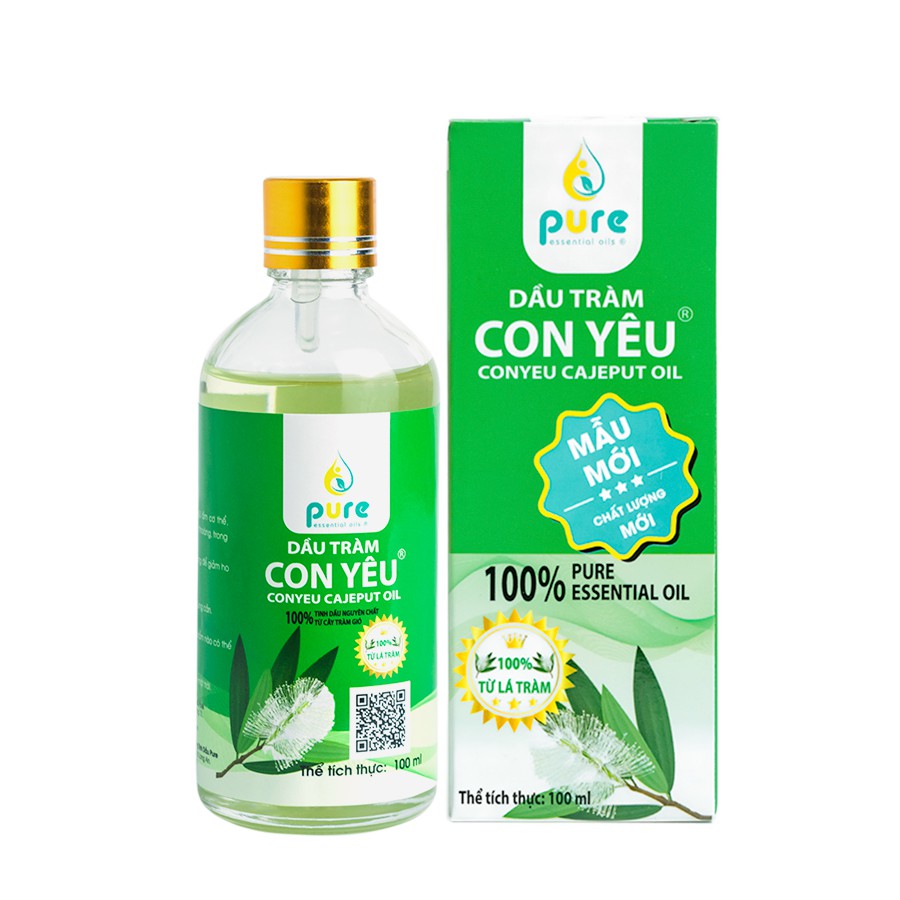 Dầu tràm Nguyên Chất - Dầu Tràm Con Yêu 100ml - Dầu Tràm Cho Bé Sơ Sinh và Gia đình