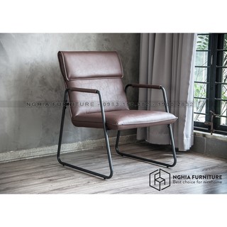 Ghế Đọc Sách Thư Giãn NF1 Chân Sắt Đẹp - Gọn (Hàng Sẵn Giao Ngay) - Armchair NF1 NGHIAFURNITURE
