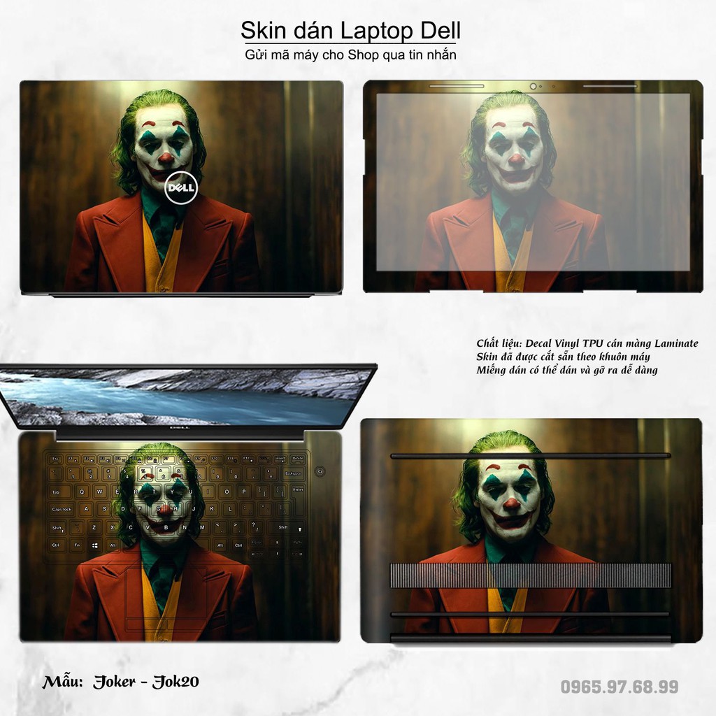 Skin dán Laptop Dell in hình Joker nhiều mẫu 3 (inbox mã máy cho Shop)