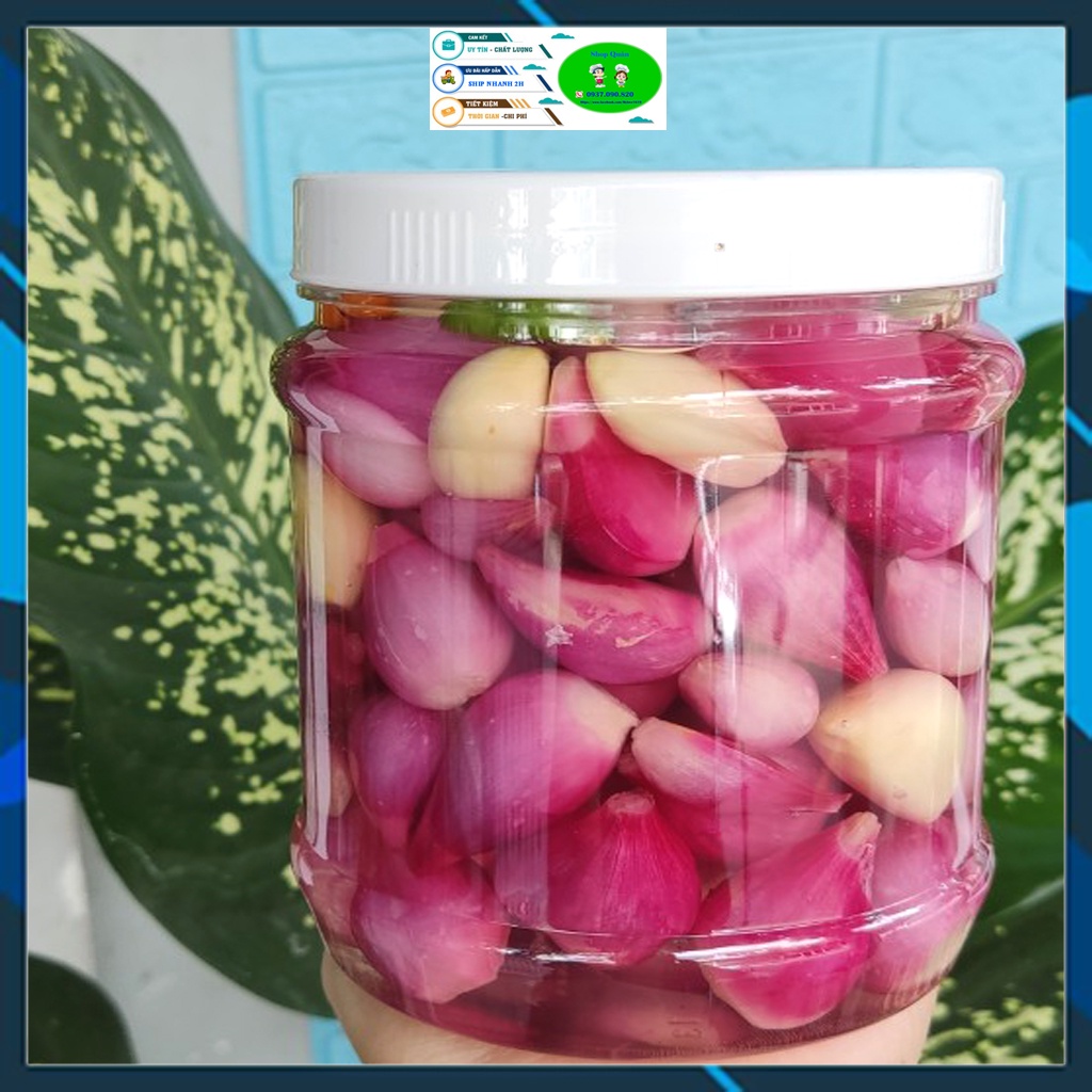 Củ Hành Tím Ớt Xiêm Ngâm Chua Ngọt 800Gr -