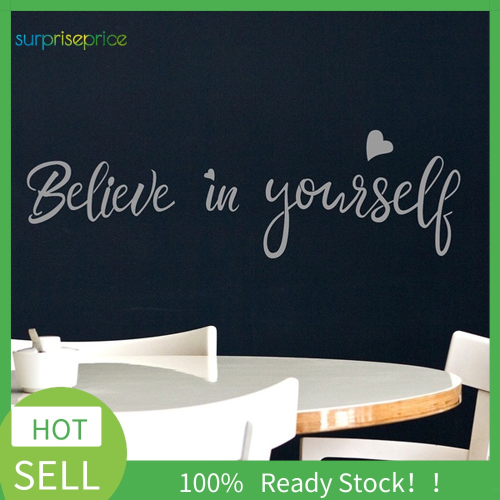 Believe in Yourself Wall Sticker Living Room Bedroom Wallpaper Decal Art Decor