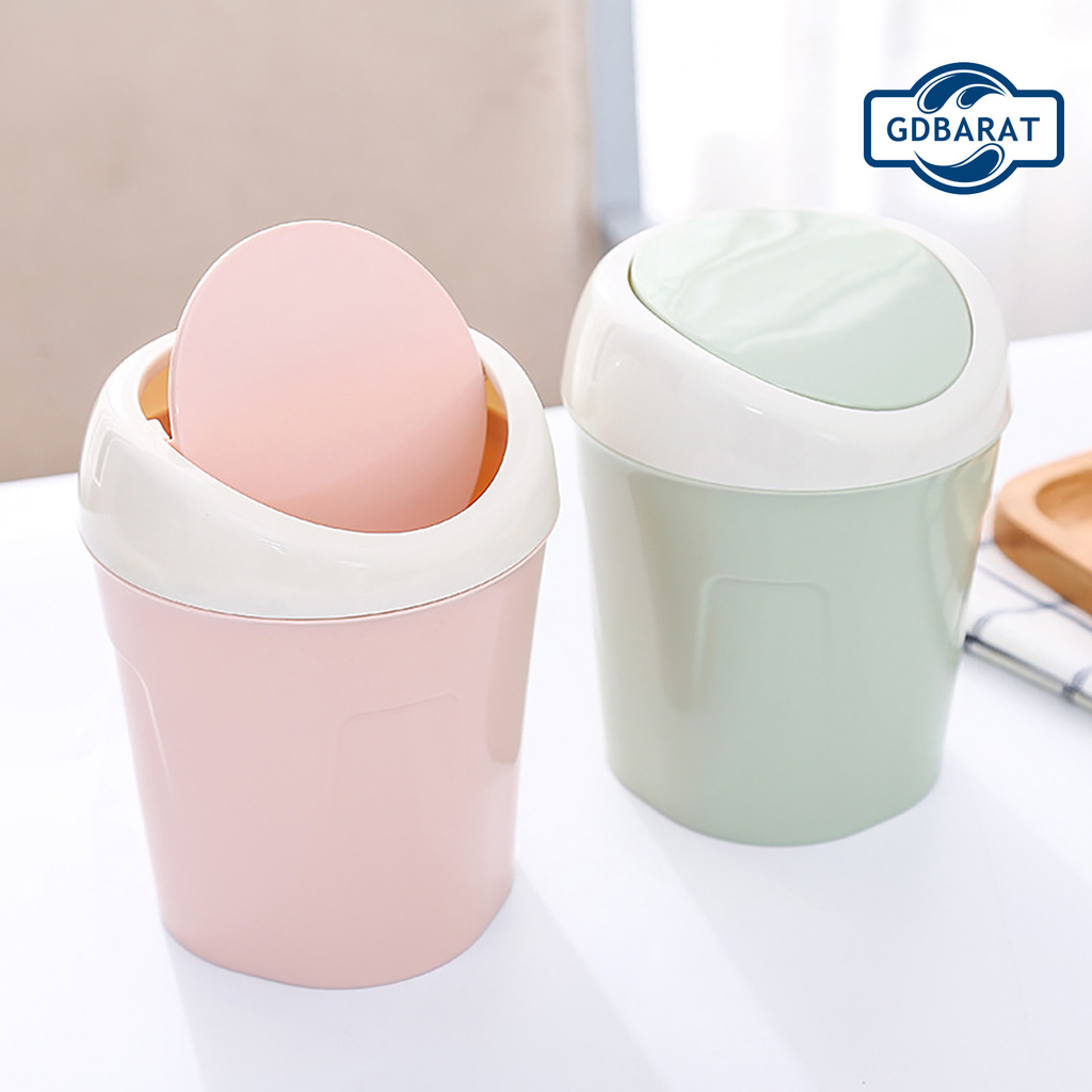 Thùng Rác Nắp Lật Mini Bằng Nhựa Nhiều Màu Sắc Tiện Dụng