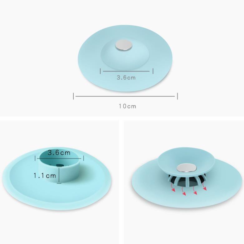 M20104 - Miếng Silicone chặn rác thông minh, chống tắc, ngăn mùi hôi thoát sàn, miệng cống