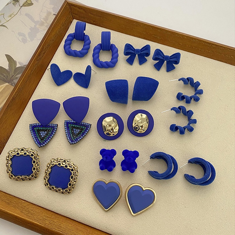 Bông tai nhiều mẫu mã tuỳ chọn màu xanh dương