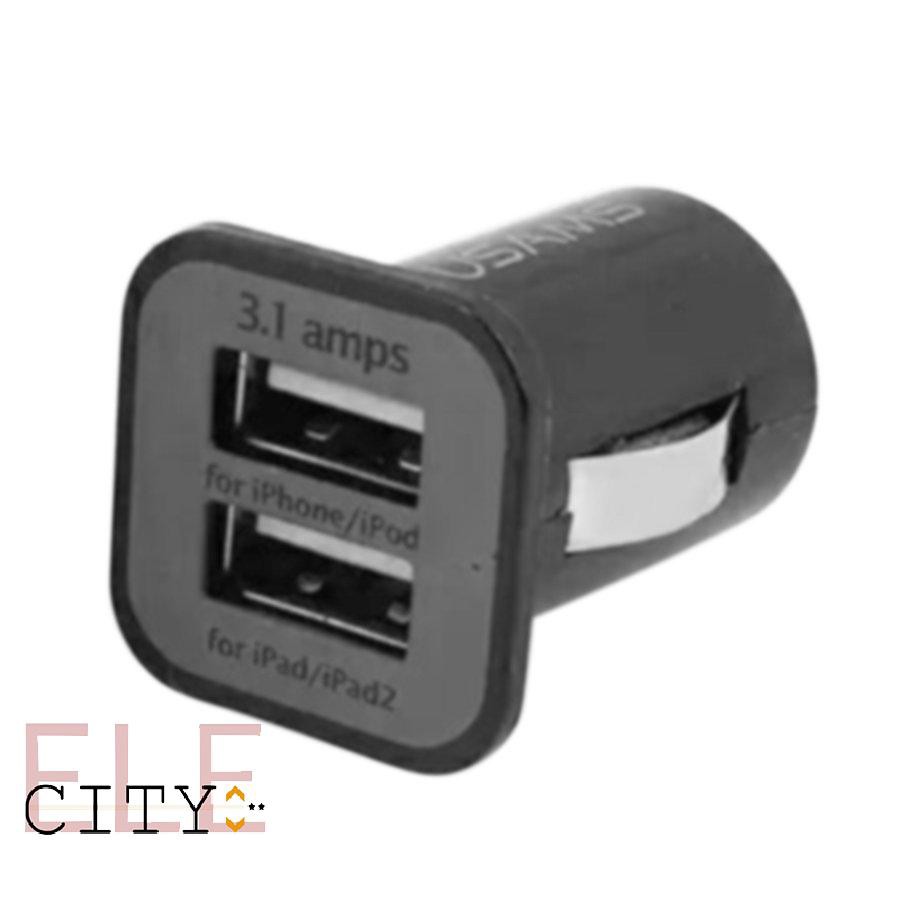 111ele} USAMS Universal 12V 3.1A Dual USB Port Car Charger for Mobile Phone Tablet PC