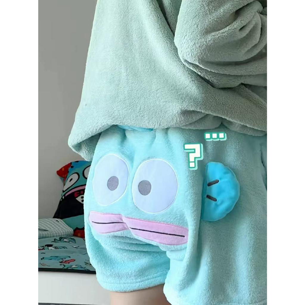 Quần Ngủ Ngắn Thêu Hình Cá Dễ Thương Phong Cách Hàn Quốc Cho Nữ