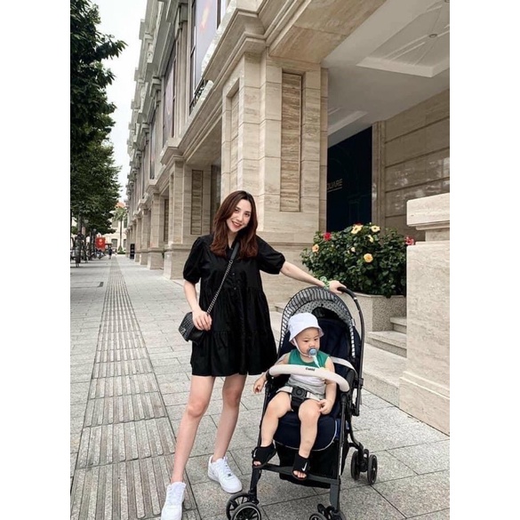 Váy sơ mi babydoll tay phồng siêu xinh cho nữ