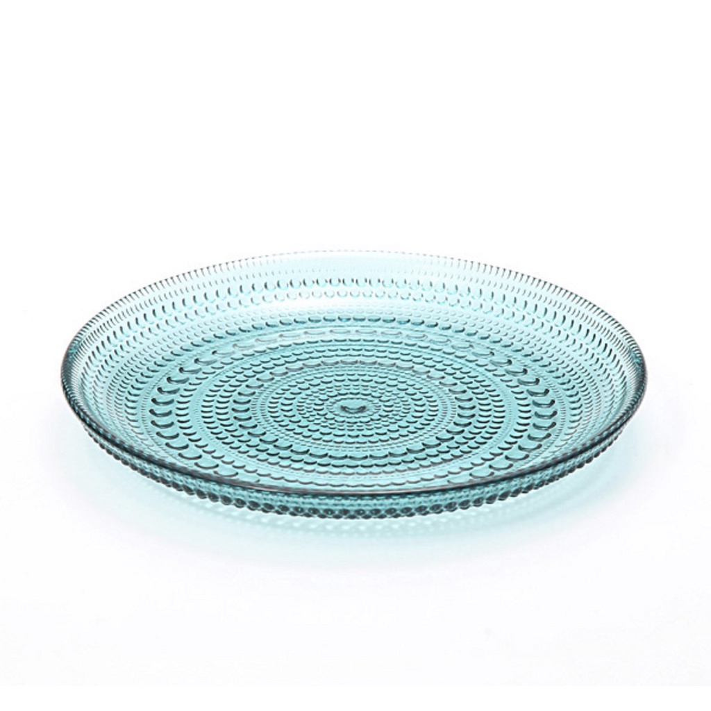 Đĩa thủy tinh Kastehelmi Iittala màu Xanh biển, đường kính 17cm