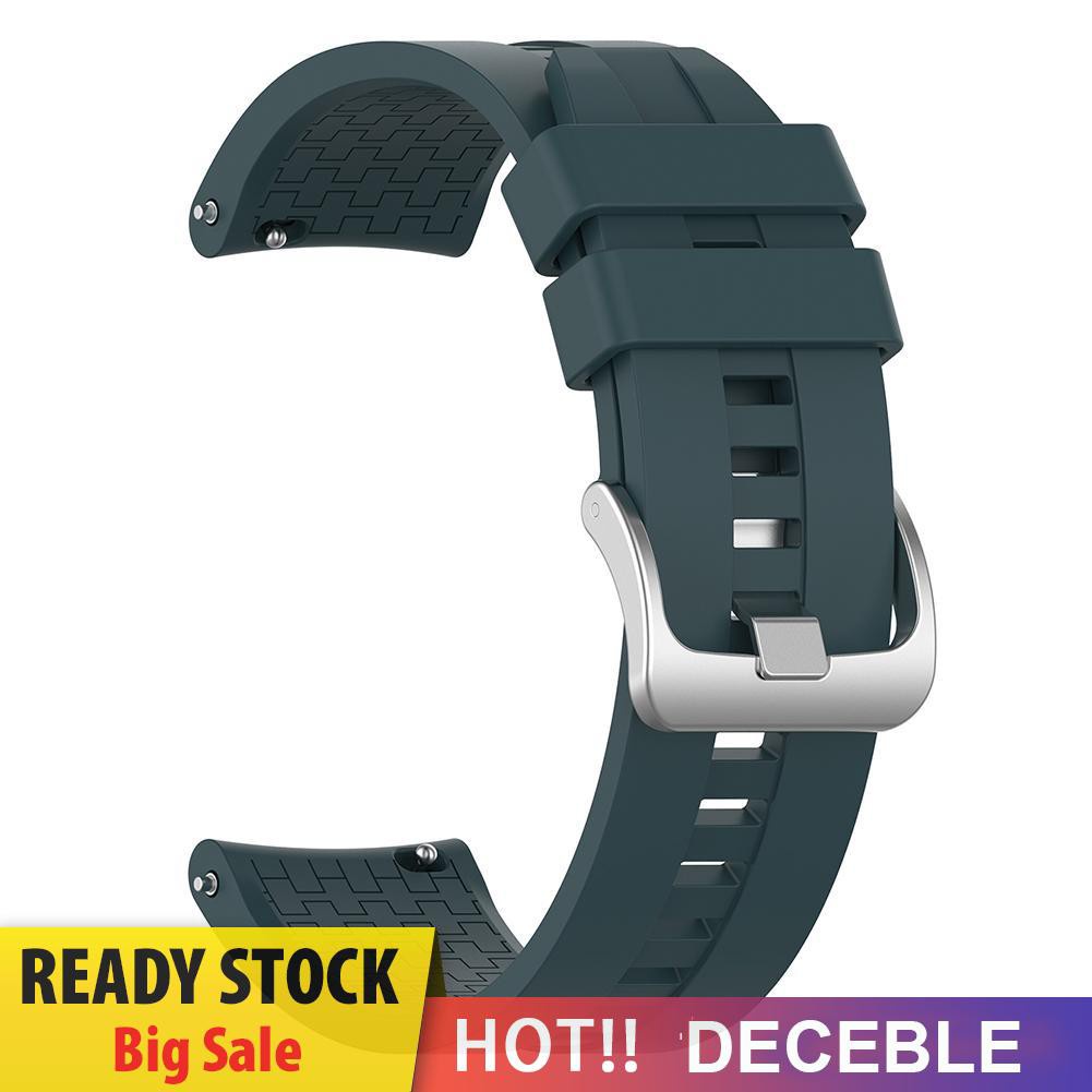 Deceble 22mm Silicone Wrist Strap Watch Band with Steel Buckle for Amazfit GTR 47mm