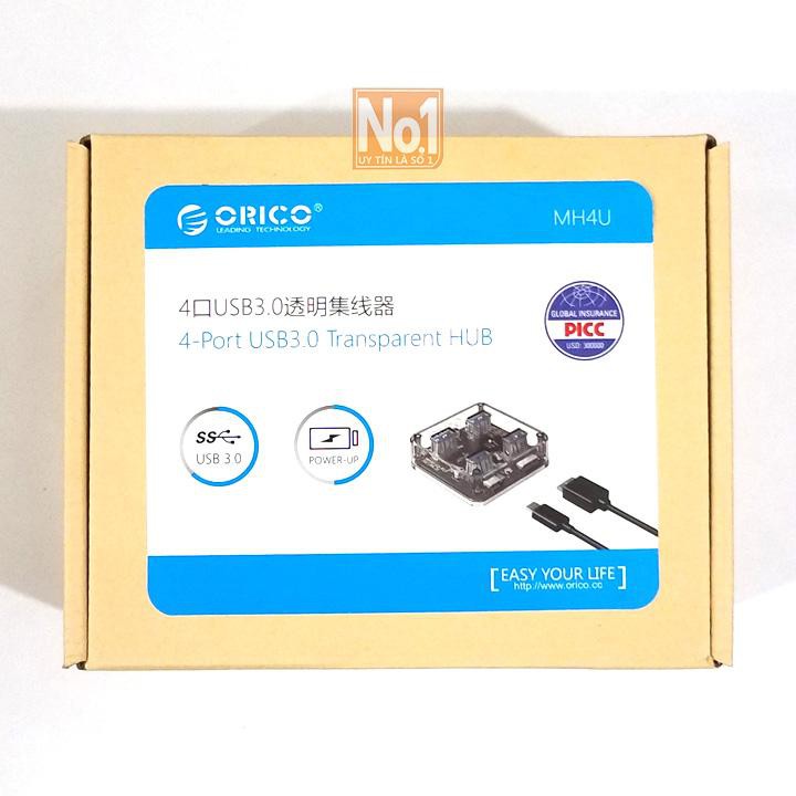 [CHÍNH HÃNG] Bộ chia 4 cổng USB 3.0 - Orico MH4U - Bảo hành 12 tháng!