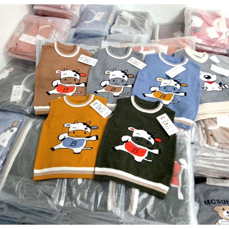 Áo gile len mịn cho bé trai