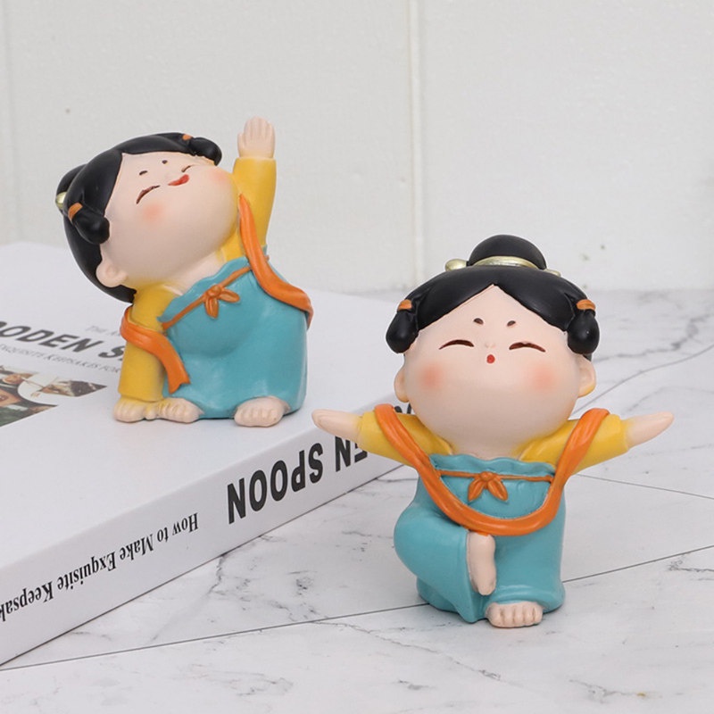 Đồ trang trí Búp Bê Dễ Thương Bằng Nhựa Resin Chống Mòn Trang Trí Nhà Cửa