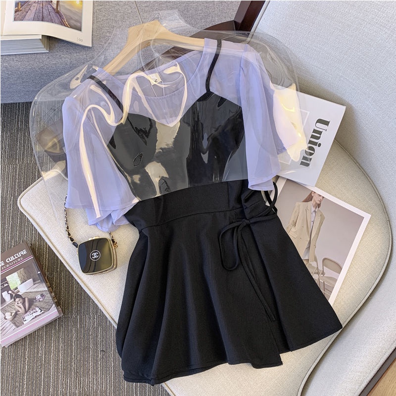 Đầm Nữ Giả Hai Lớp size Lớn Thời Trang Mới