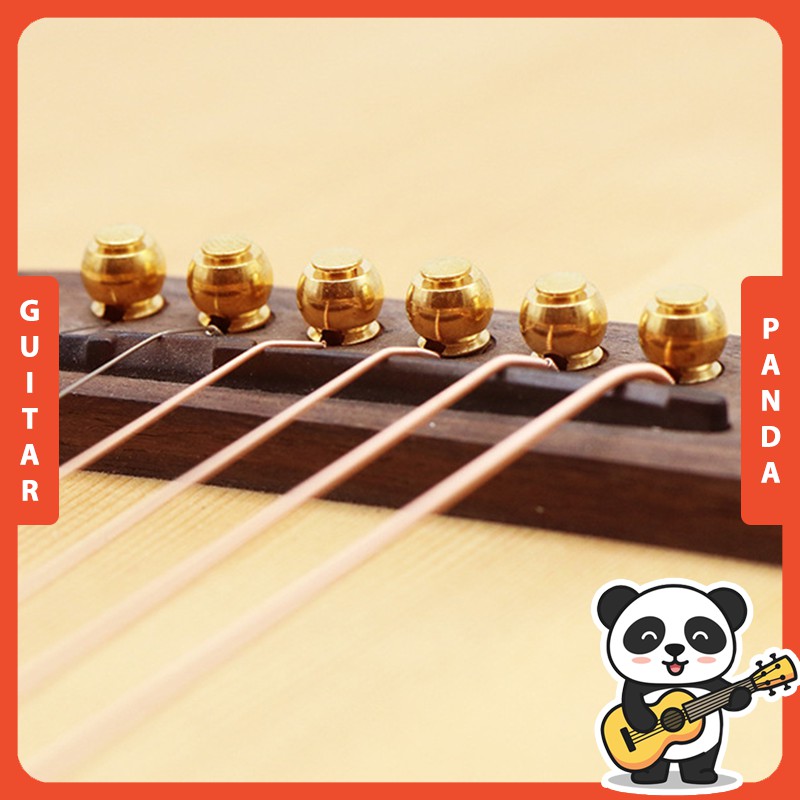 Bộ 6 Chốt Đàn Guitar Bằng Đồng Đúc Nguyên Khối Cao Cấp GUITAR PANDA