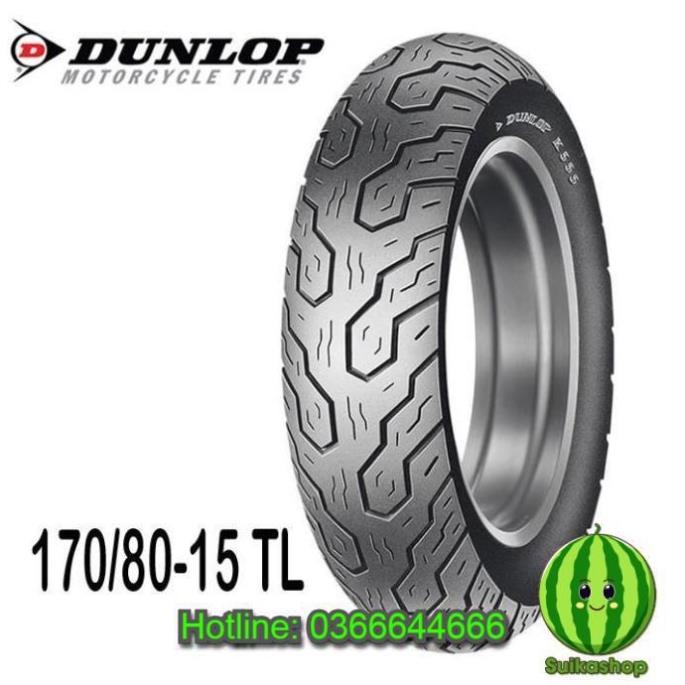 Thanh lý - Vỏ Lốp xe máy Dunlop 170/80-15 K555