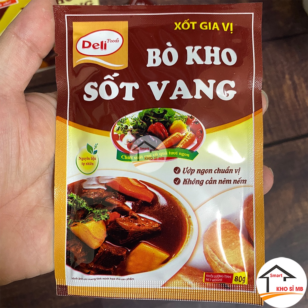 Sốt gia vị ướp thịt bò kho sốt vang deli  kho sỉ mb
