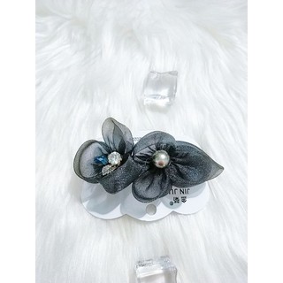 kẹp tóc phía sau hoa voan đính đá cao cấp