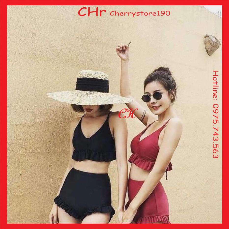Bikini, đồ bơi, đi biển , Hè này các ce đã sắm đc bikini chưa ạ❤️  2 màu đỏ đô với đen tha hồ nựa chọn nhó | BigBuy360 - bigbuy360.vn