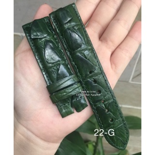 Dây Đồng Hồ Da Cá Sấu Thật Gai đuôi  Size 22/20 - Cá Sấu Thảo Nguyên CSTNĐHG