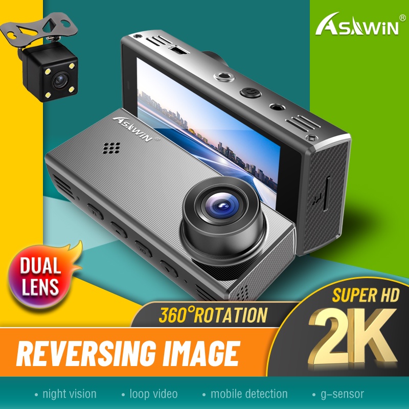Camera Hành Trình Dvr Hai Ống Kính UHD 2K Có Thể Đảo Ngược Trước Và Sau Bằng Kim Loại Cho Xe Hơi A5