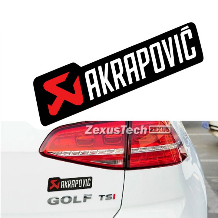 Tem Decal AKPAPOVIC Dán Trang Trí Xe