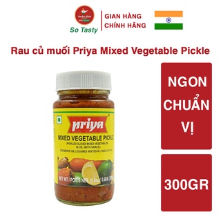 Rau củ muối Ấn Độ Priya Mixed Vegetable Pickle 300GR có thể dùng ngay - So Tasty