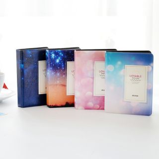 Album ảnh chứa 32 ảnh 9x12 bìa da hoạt tiết ánh sáng lung linh + ảnh bìa 6x9
