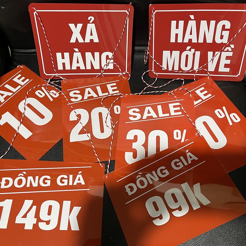 Bảng sale, biển giảm giá, hàng mới về - kẹp bảng giá