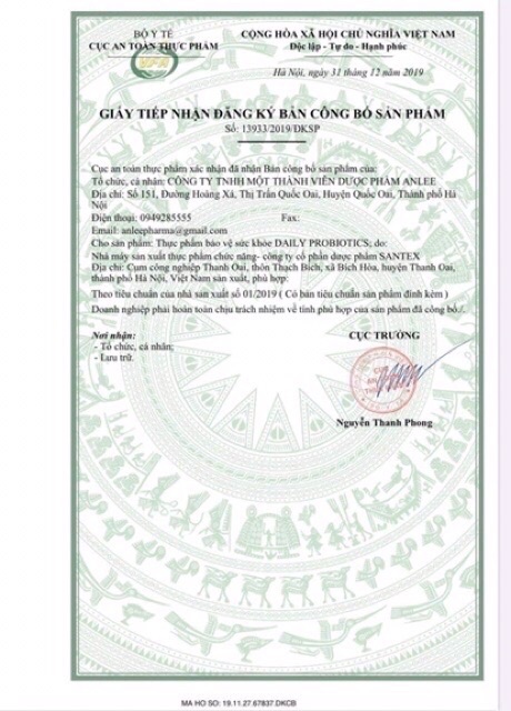 DAILY PROBIOTICS _ men vi sinh bào tử lợi khuẩn ngủ đông