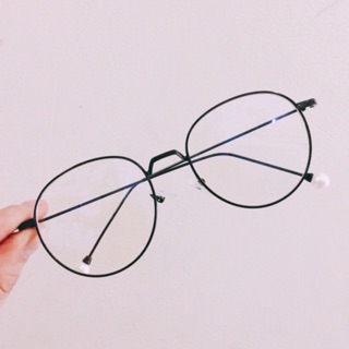 Kính trắng không độ đính ngọc dáng tròn mảnh