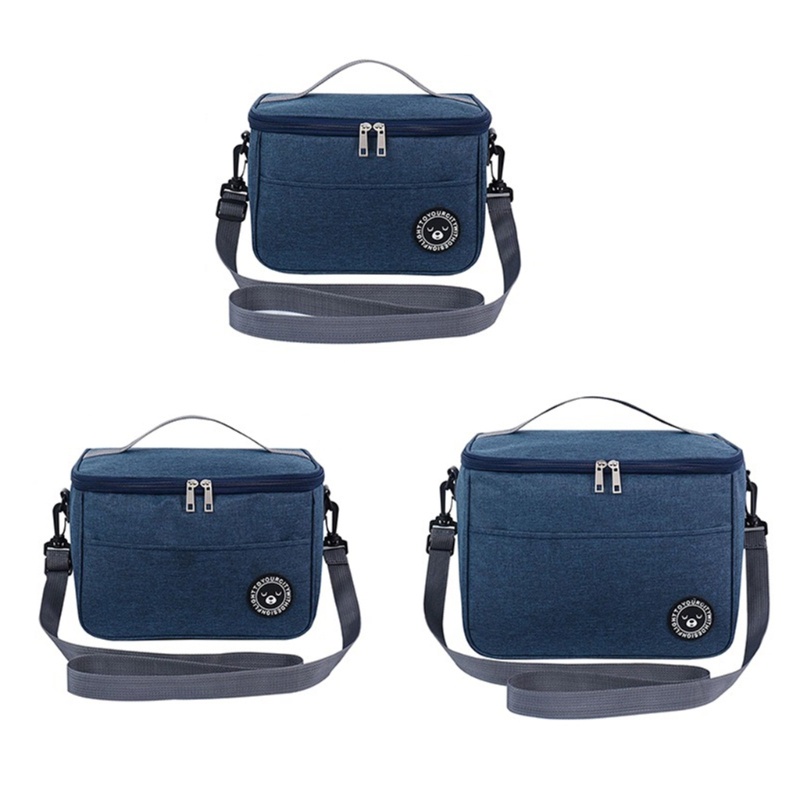 Túi Đựng Hộp Cơm Trưa Cách Nhiệt Chống Thấm Nước Nhỏ Gọn Kèm Dây Đeo Vai Tiện Dụng