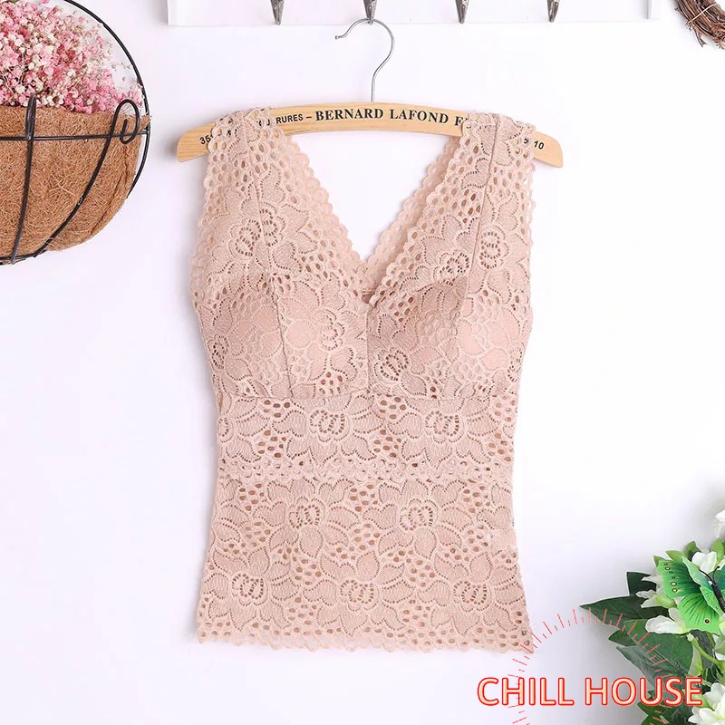 ÁO-Bra Ren Hoa Dáng Dài Cao Cấp Quý Phái K123 - CHILLHOUSE