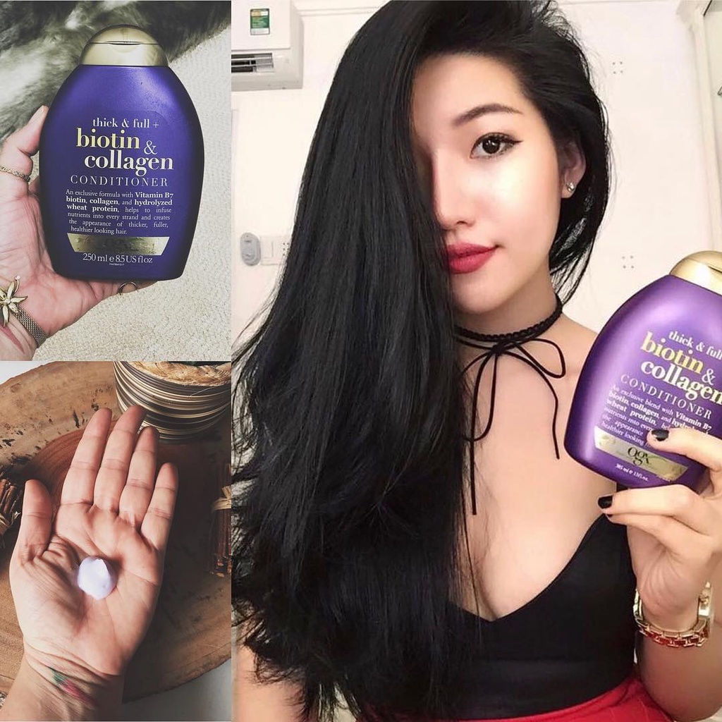 Cặp dầu gội xả mọc tóc OGX Biotin &amp; Collagen Chính Hãng Hiệu quả - HONGS BEAUTY