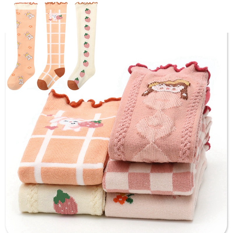 Set 3 Đôi Tất Cotton Dễ Thương Cho Bé 0-3 Tuổi