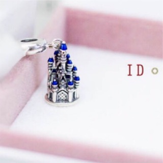 Hạt charm treo bạc lâu đài Disney tại Paris TẶNG KÈM KHĂN LAU BẠC