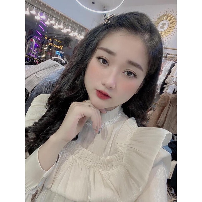 ÁO SƠ MI NỮ CỔ REN BÈO NGỰC