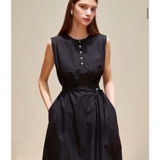 BEUCLOSET - Đầm linen dáng suông phối dây buộc eo xuất xịn