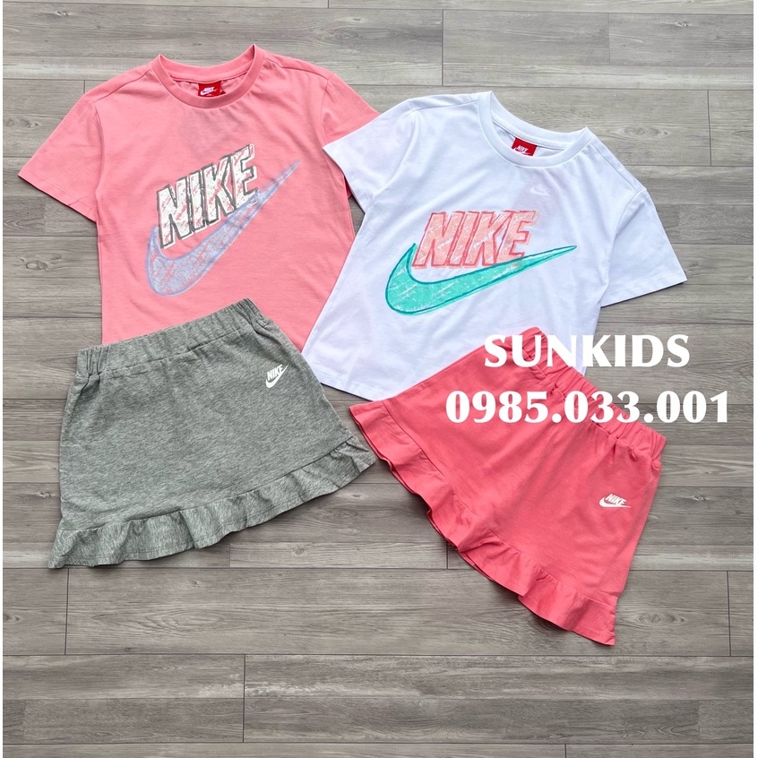 Set áo chân váy Ni,ke 2 màu chất cotton