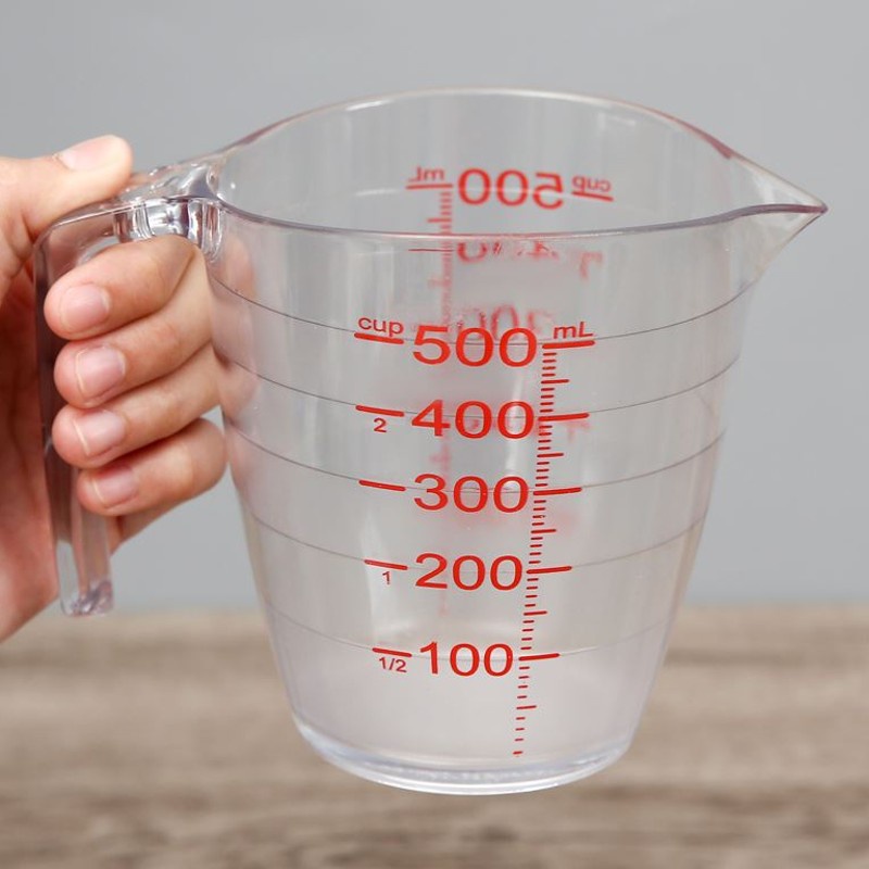Cốc đong ml inochi yoko nhựa định lượng 500ml dung dịch chia vạch dụng cụ đo lường nhà bếp thông minh
