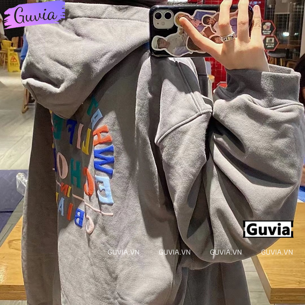 Áo Hoodie CBIANA Nam Nữ Ulzzang Unisex Áo Khoác Nỉ Dây Kéo Form Rộng GUVIA