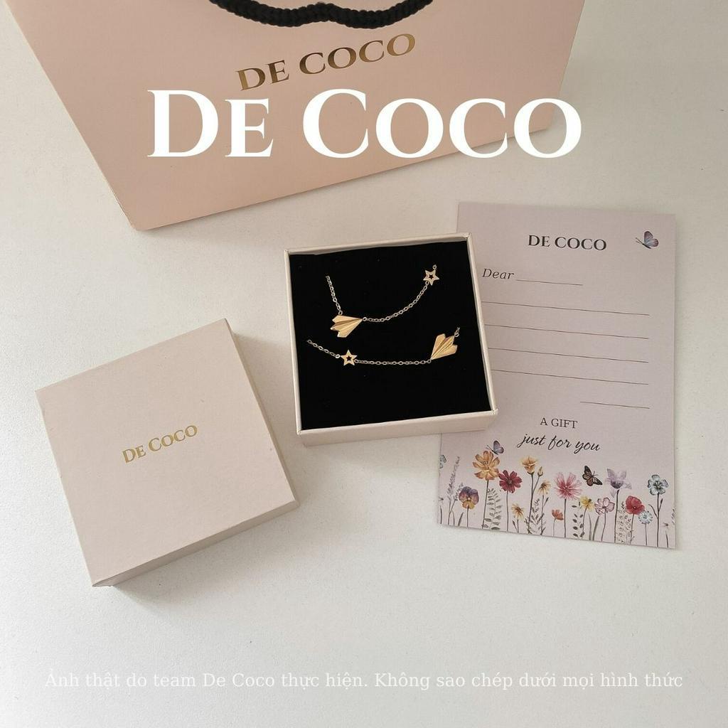 Túi giấy và thiệp viết tay DECOCO ACC thiết kế riêng tiệm trang sức De Coco mang đi tặng