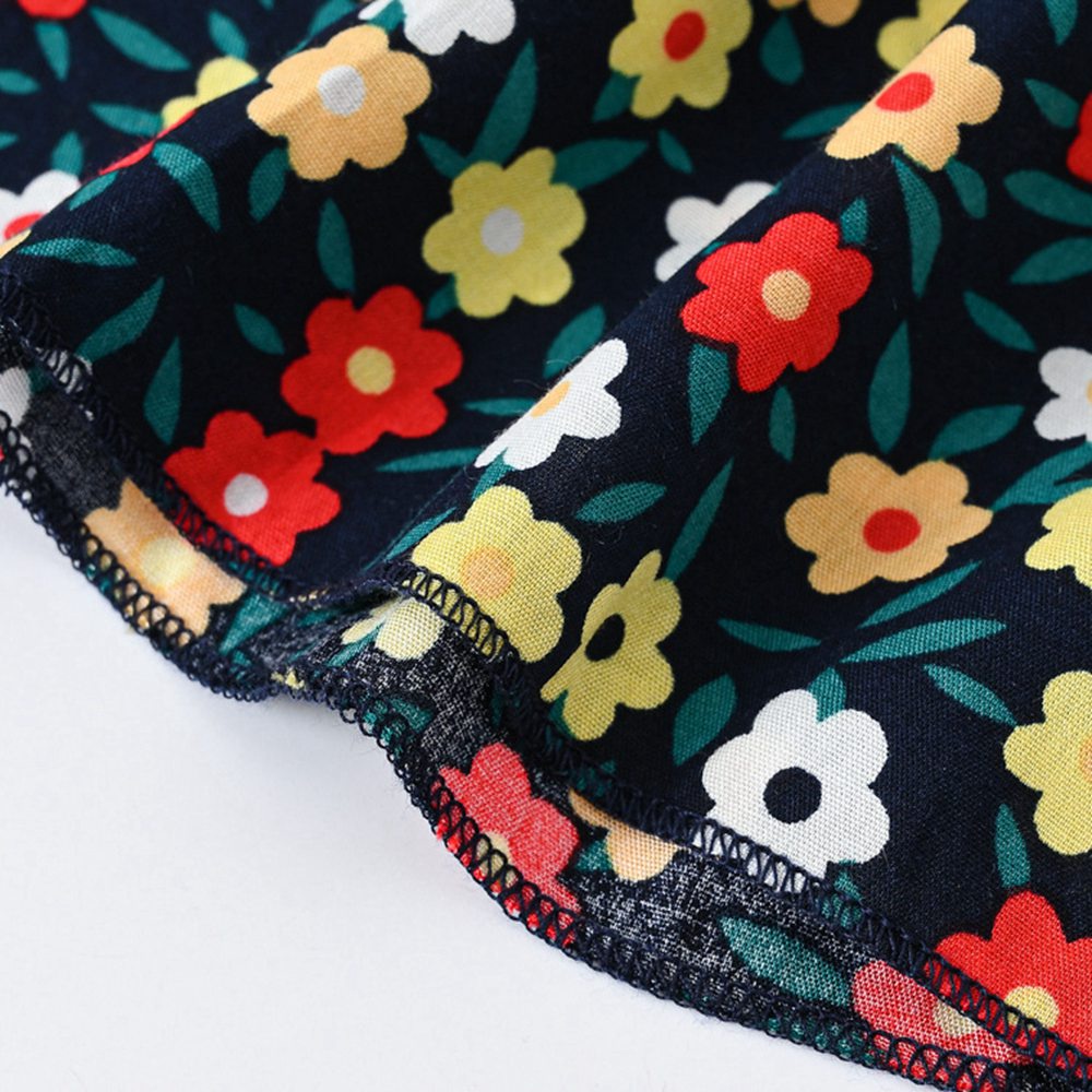 Đầm Công Chúa Không Tay In Hoa Phong Cách Bohemian Dễ Thương Thời Trang Mùa Hè Cho Bé Gái 1-12 Tuổi 90-130cm