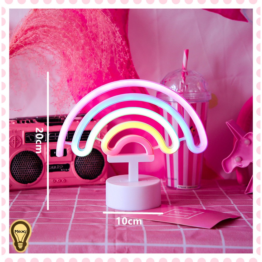cầu vồng đèn LED neon bảng trang trí đèn đêm phòng ngủ ánh sáng trang trí đêm đèn bàn đèn, làm đèn decor .