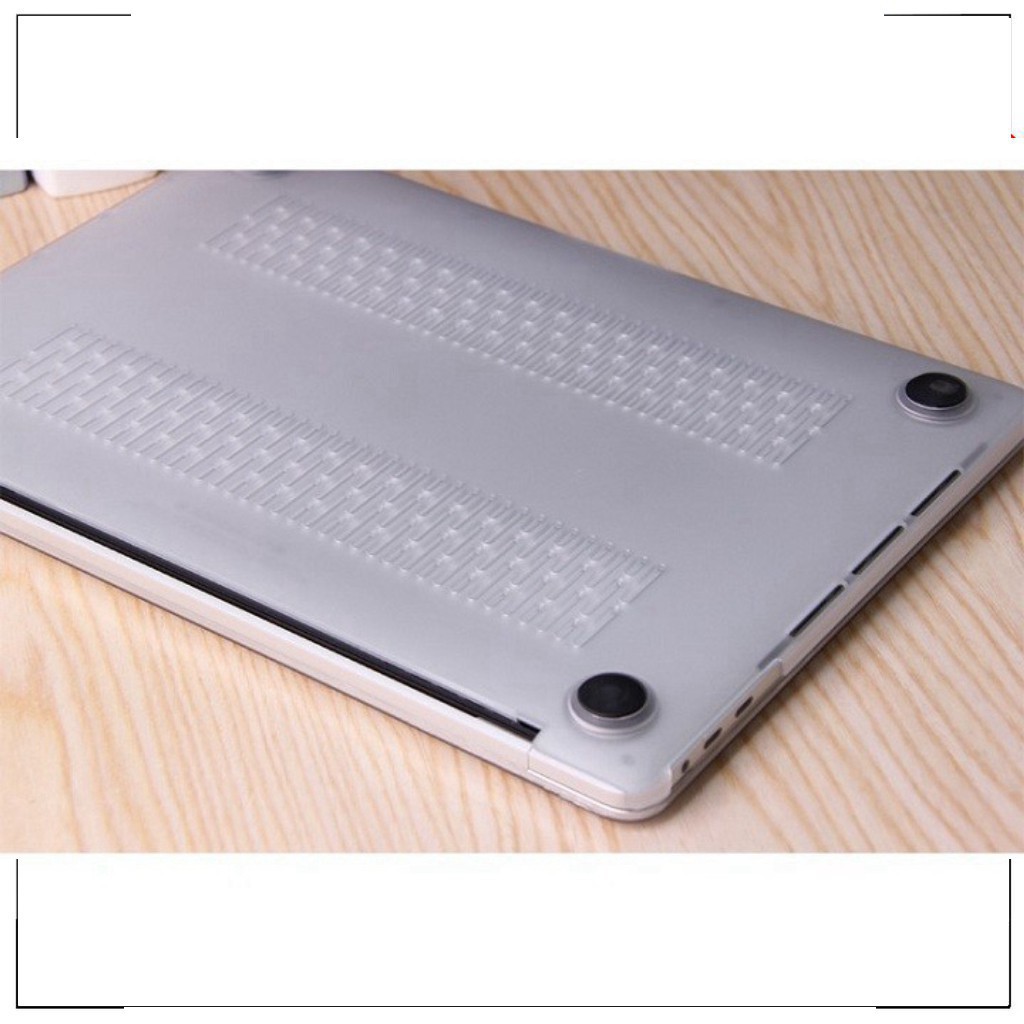 hot  Case Macbook Air 13" ( 2018-2020) model A1932 trắng trong 2 màu (Tặng kèm Nút chống bụi + bộ gãy sạ