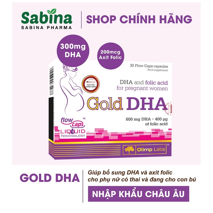 Combo 2 hộp Gold DHA - Thực Phẩm Bảo Vệ Sức Khỏe Cho Bà Bầu