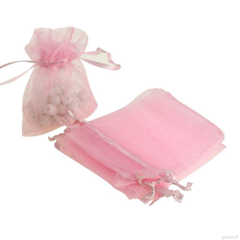 100pcs/set Túi dây rút đựng quà tặng thiết kế thanh lịch tiện dụng