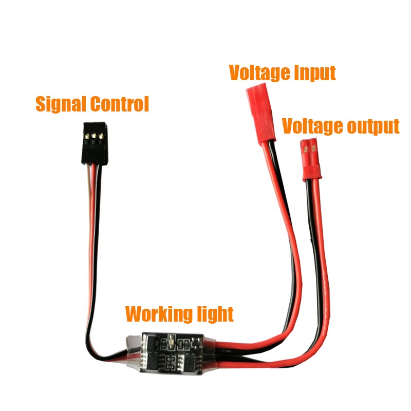 Mô hình Công tắc điện tử Điều khiển từ xa Máy bay trực thăng 2-20A 3-30V