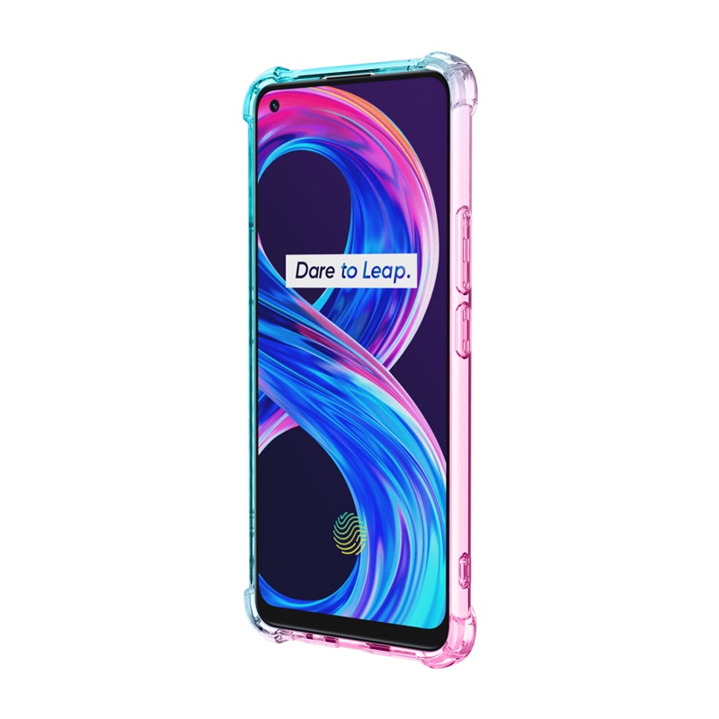 Ốp Điện Thoại Tpu Mềm Chống Trầy Hai Màu Gradient Cho Realme 8 Pro OPPO A54 A74 A93 5G
