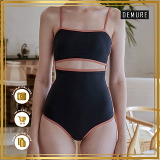 Bikini một mảnh thiết kế cut out eo phối viền - Đồ bơi nữ cao cấp DEMURE